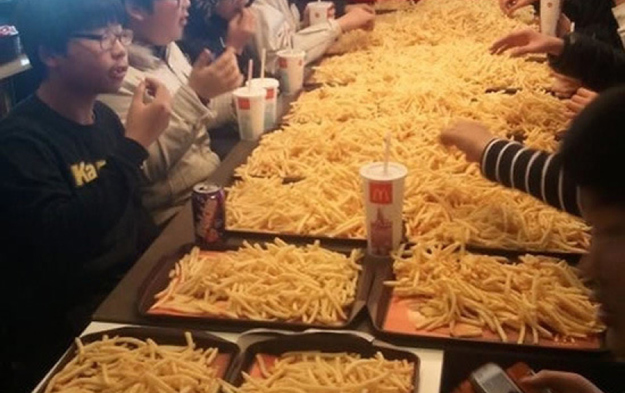 2. Earlier this year In Japan and Korea, when McDonald’s temporarily lowered the price of fries, kids had “potato parties”