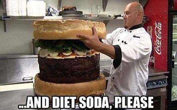 And diet soda, please