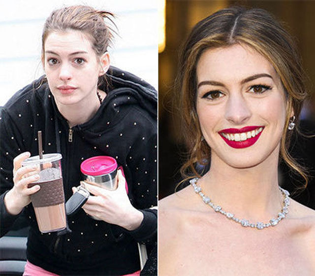 Celebs Without Makeup — Anne Hathaway