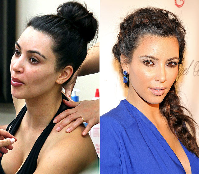 Celebs Without Makeup — Kim Kardashian