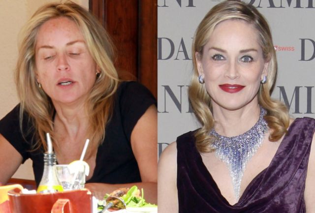 Celebs Without Makeup — Sharon Stone