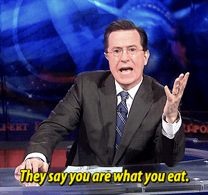 Colbert quote on food