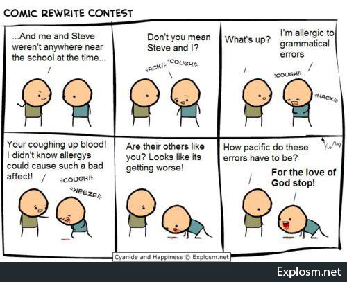 Comic Strip Illustrates How Bad Grammar Can Kill Someone