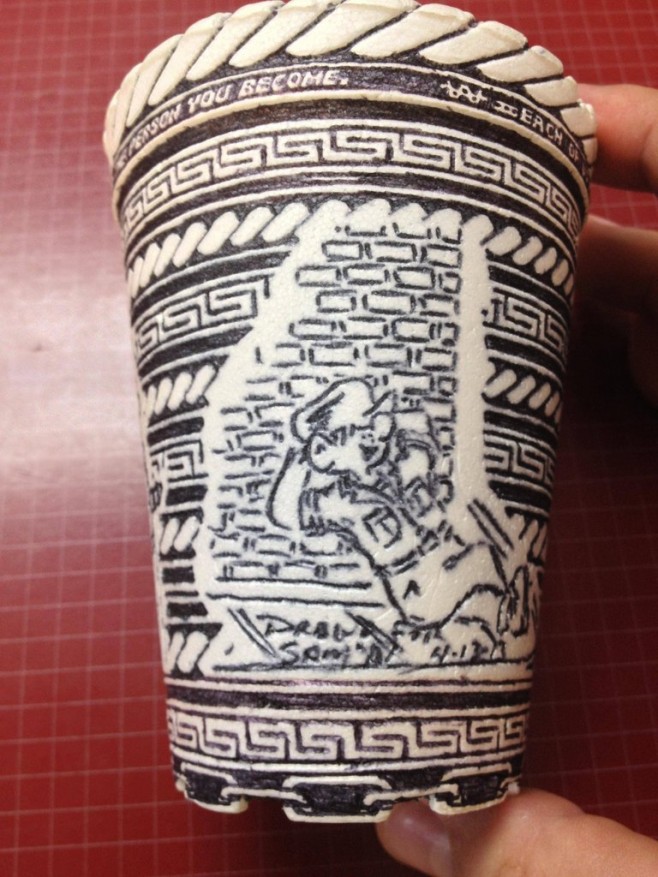 Crazy Styrofoam Cup Art 1