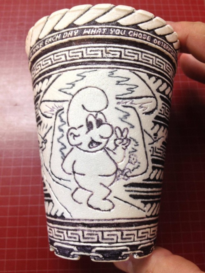 Crazy Styrofoam Cup Art 3