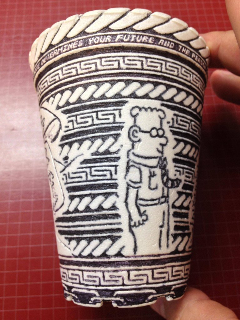 Insane Skills: Awesome Art Found On A Styrofoam Cup (11 Pics)