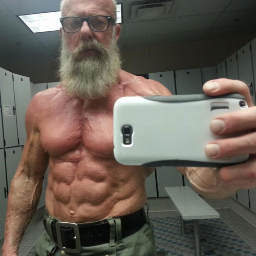 Epic Selfie — Muscular Grandpa