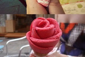 Flowers made out of ice cream…