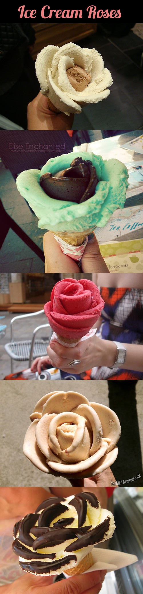 Flowers made out of ice cream…