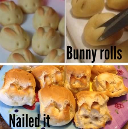 Hilarious Pinterest Fails — Bunny Rolls