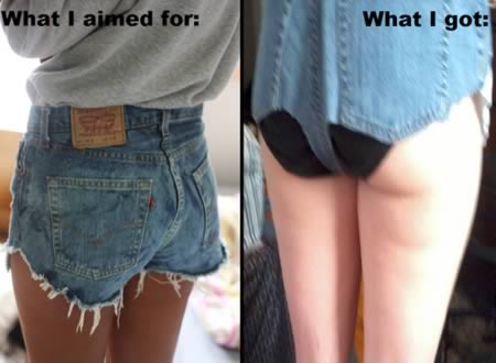 Hilarious Pinterest Fails — Jeans Shorts