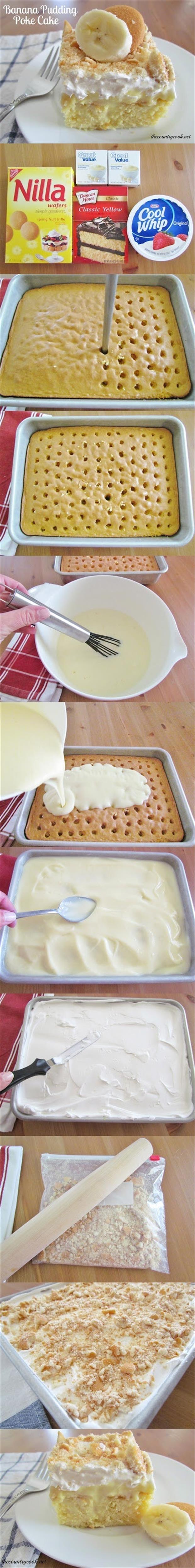 How to make banana pudding cake