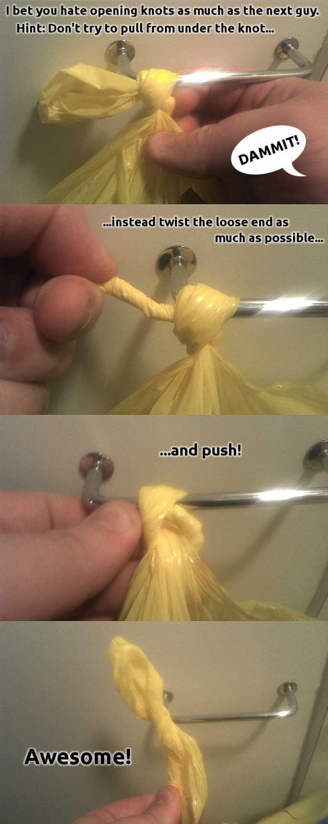How to open nearly any knot