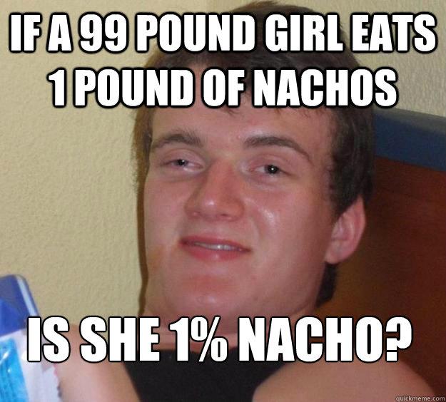 Is she 1 percent nacho?