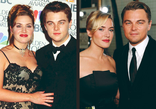 Leonardo Dicaprio and Kate Winslet — Then vs. Now