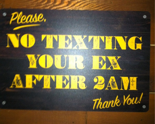 No texting your ex
