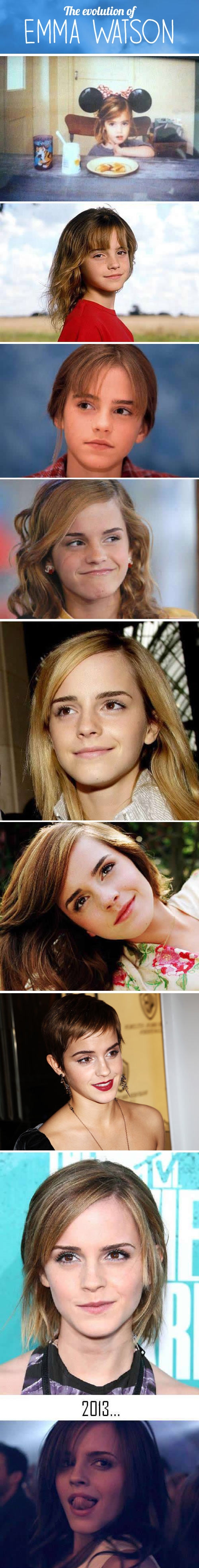 The evolution of Emma Watson