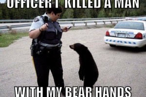 With my bear hands