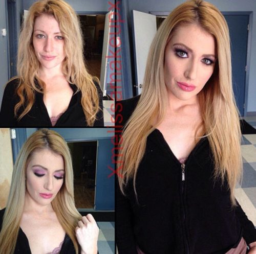 Adult entertainment stars before & after their makeup — Eden Von Sleaze
