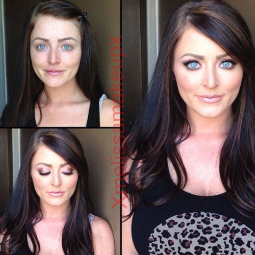 Adult entertainment stars before & after their makeup — Sophie Dee