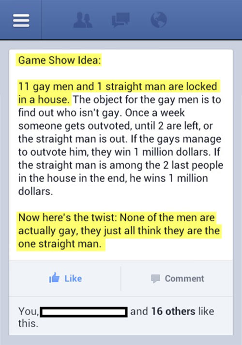Best game show idea ever…