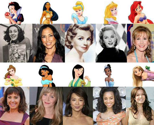 Disney Princesses and their voice actors…