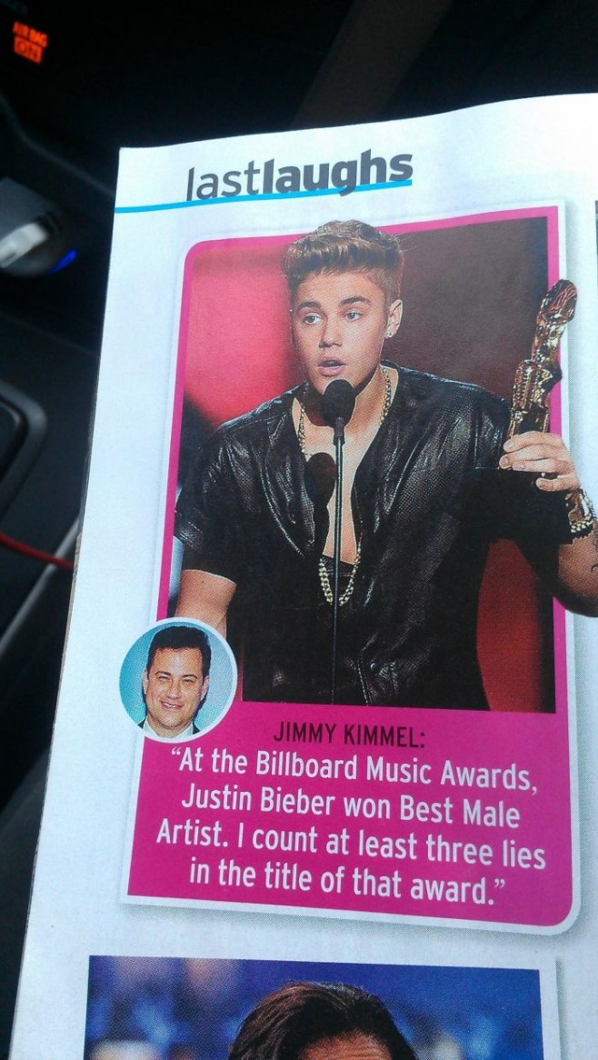 Jimmy Kimmel on Justin Beiber winning an award...