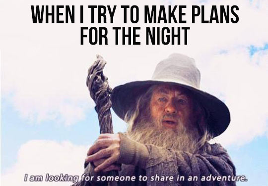 Partying Gandalf style…