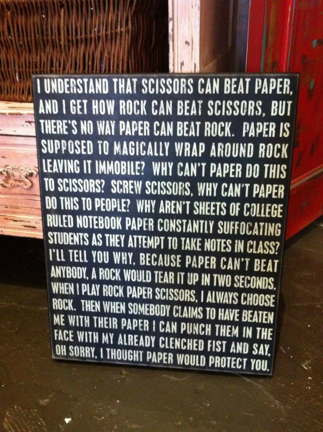 Rock, Paper, Scissors — Why Papers Can’t Beat Rock