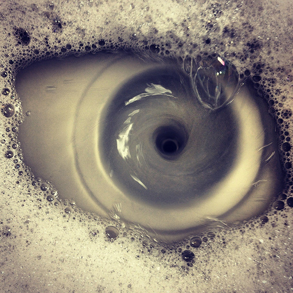 Sink draining or picture of an eye?