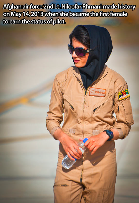 The first Afghan female pilot…