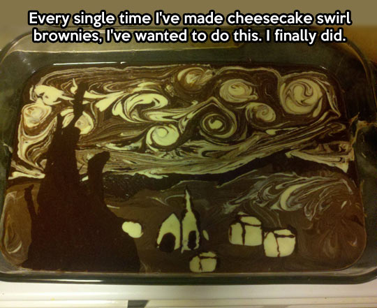The coolest cheesecake swirl brownies…