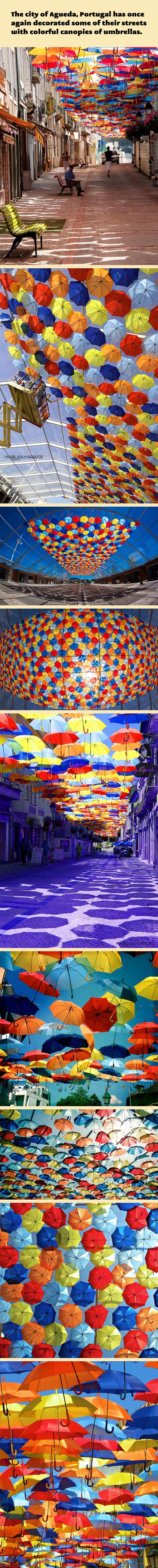 Magical photos of umbrellas dotting the sky in Portugal…