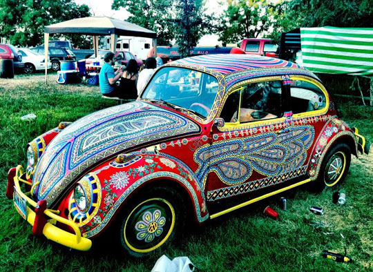 Neat hand-painted car at What Festival in Wyoming…