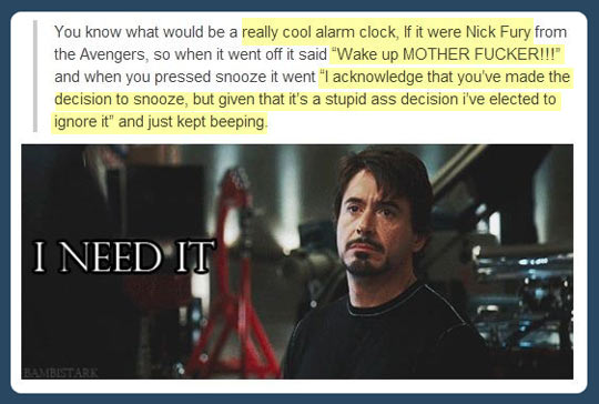 Nick Fury alarm clock…