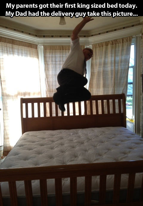 New king sized bed…
