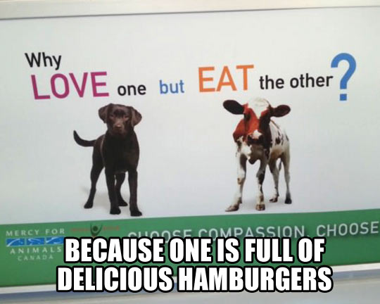 Love one, eat the other…