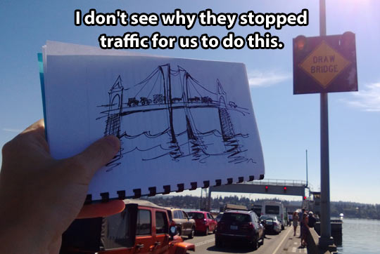 Draw bridge…