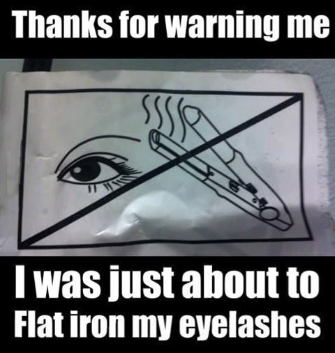 Flat iron warning…