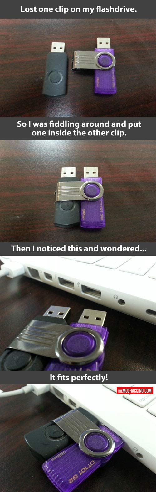 Flash drives are perfect together…