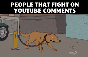 People fighting on the Internet…