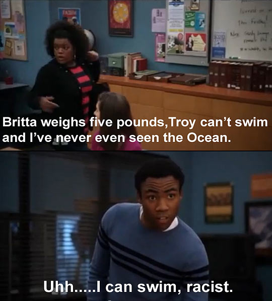 Troy can’t swim…