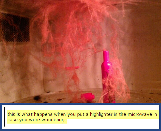 What happens when you put a highlighter in the microwave…