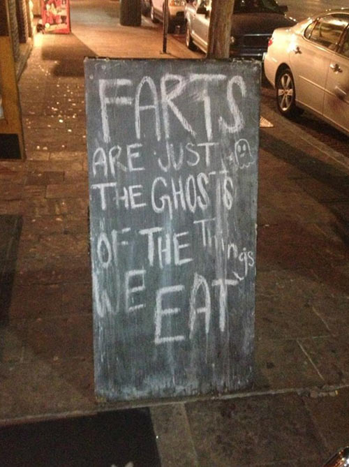 The ghosts of the things we eat…