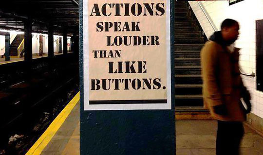 Actions vs. like buttons…