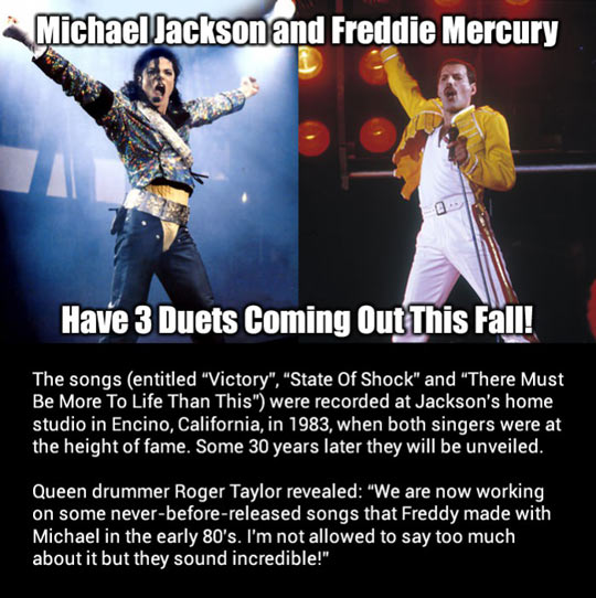 Michael Jackson and Freddie Mercury together…
