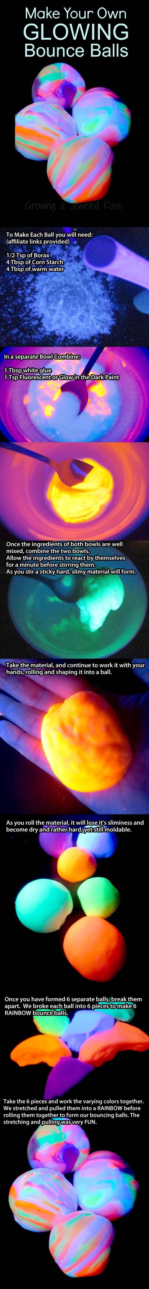 Make your own glowing bounce balls…
