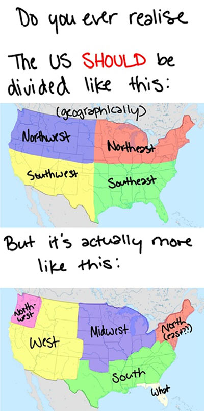 The US and its geography…