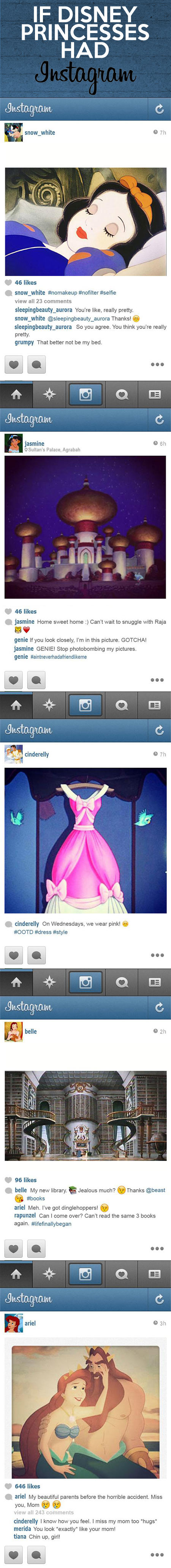 If Disney Princesses had Instagram...