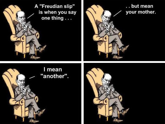 Freudian slip explained…